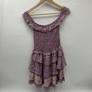 Spell & The Gypsy Collective Dahlia Ra Ra Mulberry Dress Size SMALL